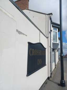 Crossroads Inn, Plawsworth Road, Sacriston, Sign © DCC 05/03/2022